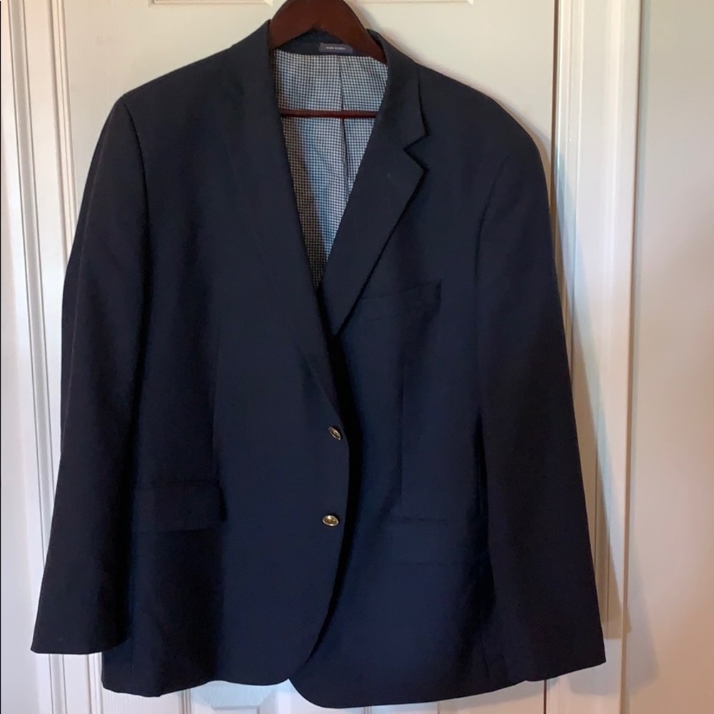Navy Sport Coat. Stafford 2 Button.